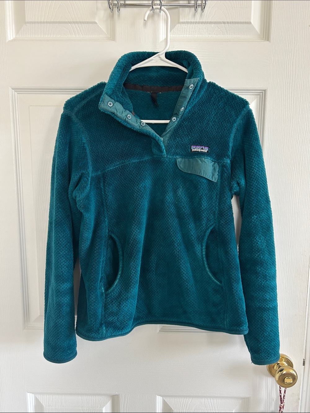 Patagonia Teal Women's Snap-Button Fleece Pullover